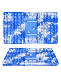 Fashion Blue And White Chessboard G018-06 Silicone Color Press Board Toy