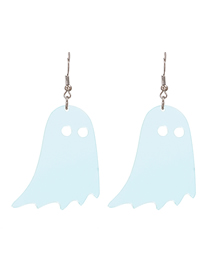 Fashion Blue Ghost Halloween Pumpkin Ghost Acrylic Earrings